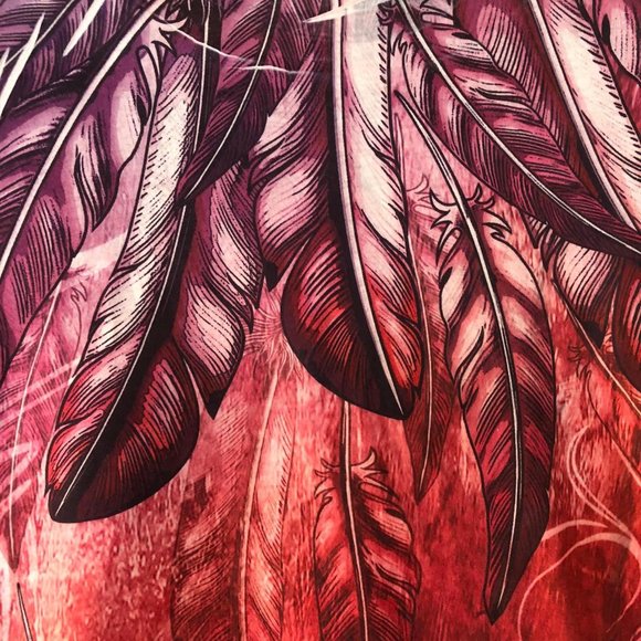 Size 1X Ladies 2013 Sturgis Purple/Pink Feather Top - Picture 4 of 6